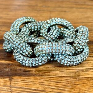 J. Crew Rhinestone Pave Link Chunky Bracelet